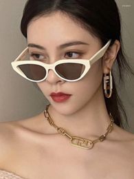 Sunglasses Cat Eye Frame Women Brand Designer Cateye Vintage Eyeglasses Ladies Fashion Retro Notched Triangle Glasses Uv400