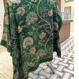 Scarves Luxury Fiool Scarf Wraps 2023 Floral Print Women Winter Soft Warm Shawl