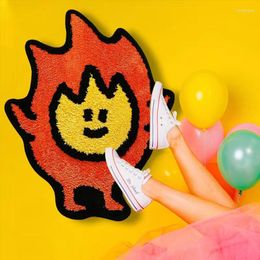 Carpets Little Fire Man Rug Bedroom Decoration Bedside Floor Mat Tufted Thickened Plush Cushion Fluffy Rugs Soft Casual Carpet