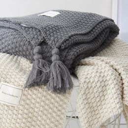 Blanket MIDSUM Nordic Style Knitted Throw For Sofa Bed Cover Office Air Conditioning Leisure Nap Tapestry Shawl 230809