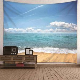 Tapestries Beach Tapestry Ocean Wave Landscape Scenery Nature Wall Decorations Bohemian Home Decor for Bedroom Dorm College Living Room R230810