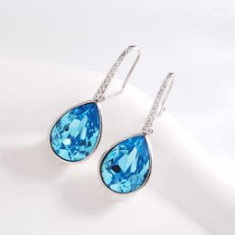 Dangle Earrings Hanging Made With Crystals From Austria For Ladies Party Fashion Accessories Trendy Water Drop Women's Earings