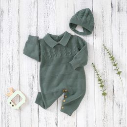 Cosplay Baby Rompers Clothes Winter Long Sleeve Knitted born Boy Girl Cotton Jumpsuits Hats Sets Autumn 0 18m Toddler Infant Outfits 230810