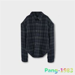 Mens Jackets Plaid VUJADE Men 1 High Quality Flannel Checked Jacket Coat Male Top 230810