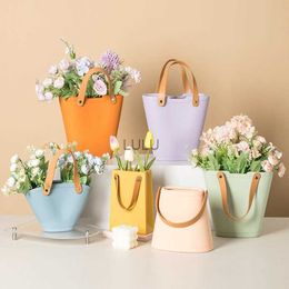 Handbag Ceramic Vase Home Decor Vases Room Decoration Plant Pot Aesthetic Room Decor Flower Vase Modern Art Flower Container HKD230810