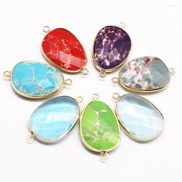 Pendant Necklaces 4pcs Natural Emperor Stone Pendants Oval Shape DIY Fashionable Charms Necklace For Women Bracelet Jewellery Accessories