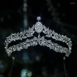 Headpieces Charming Silver Bridal Wedding Crowns Glitter Rhinestones Hair Accessories For Bride Children First Communion Head Jewelry