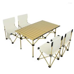 Camp Furniture Outdoor Folding Table Chair Set Portable Camping Picnic Egg Roll Familiy Party