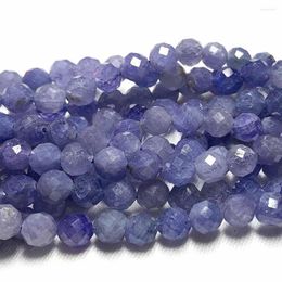 Loose Gemstones Veemak Tanzanite Round Faceted Beads For Jewellery Making Natural Crystal DIY Necklace Bracelets Earrings Pendant