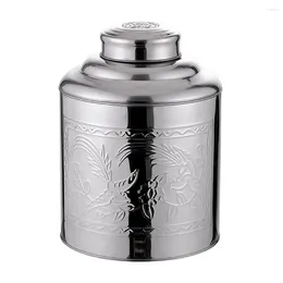 Storage Bottles Tea Caddy Loose Leaf Jar Stainless Steel Tank Bag Portable Case Airtight Container