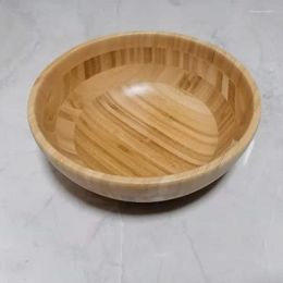 Bowls Japanese Style Designs Large Bamboo Wood Salad Bowl Fruit Serving Mixing Popcorn Bread BPA Free Quality