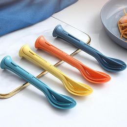 Dinnerware Sets Wheat Straw 3 In1 Portable Knife Fork And Spoon Family Plastic Western Set Kitchen Items