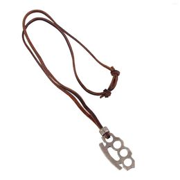 Pendant Necklaces Hip Hop Men Necklace PU Leather Cord Decorative Simple Fashion Western Cowboy Creative For Daily Wear Party Holiday