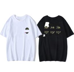 Summer Mens T-shirts Cotton Loose Shark Monkey Breathable Short Sleeved T-shirt Cartoon Lettering Printed Couple Short Sleeves M-3XL Bathing Tees Tops Clothing 351