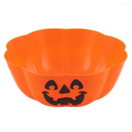 Dinnerware Sets Halloween Salad Bowls Pumpkin Lamp Shape Ornament Lantern Plate Orange Fruit Container Funny Decoration Ghost Festival