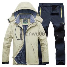 Men's Jackets Ski Suit For Men Windproof Waterproof Warmth Ski Jacket Pants Snow Clothes Winter Skiing Snowboarding Jackets Men Ski Sets J230811