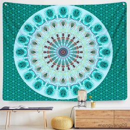 Tapestries Customizable Mandala Lace Tapestry Wall Decor Living Room Tapestry Wall Beach Towel Thin Blanket Travel Mat R230811