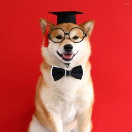 Dog Apparel 1 Set Pet Graduation Suit Fashion Reusable Adorable Accessories Hat Cat Costume