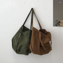 Evening Bags Fashion Women Canvas Shoulder Shopper Bag 2023 Trend Leisure Solid Shopping Promotion Party For Ladies Hand