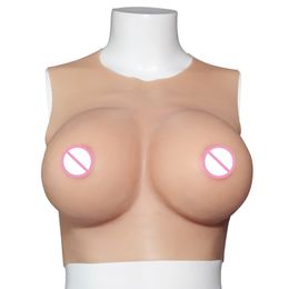 Breast Form Fake Chest False Silicone Enlargement Artificial Big Tits Round Neck BCEF Cup Boobs Forms Crossdresser Sexy Toys Women 230811