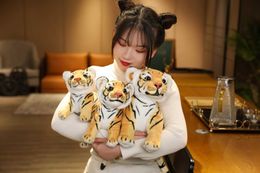 Stuffed Plush Animals Three Sizes Of Simulated Animal Dolls Cotton Filled Majestic Sitting Posture Tiger Plush Toys For Children's Birthday Gifts