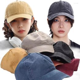 Ball Caps Vintage Washed Cotton Baseball Cap Women Men Spring Summer Sun Snapback Unisex Adjustable Casual Hip Hop Hat