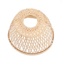 Pendant Lamps Bamboo Woven Light Cover Rustic Style Shade For Hanging Lamp Ceiling