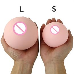 Breast Form Artificial Breasts Realistic Fake Chest Pussy Vaginal Toy For Men Masturbation Soft Mini Boobs Ball Adult Products y Shop 230811