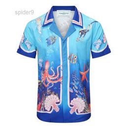 Casablanca Shirt Men Designer Shirts Casa Blanca Fit Casual Popular Polo Men's Clothing Topquality Dress Us Size M-3xl FZNL