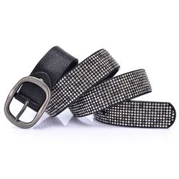 Belts Rivet Belt Fashion Women's Studded Belts High Quality Female PU Leather Rock Women Strap Hip Hop belt for jeans