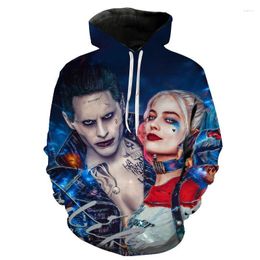 Men's Hoodies 2023 Spring Autumn And Winter Fashion Leopard Print Clown 3D Printing Pattern Cool Sweater Pullover