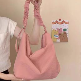 Evening Bags Large Capacity Women's Pleated Strap Shoulder Fashion Design Female Underarm Bag Simple College Girls Handbags Tote Purse