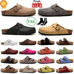 Zoccoli Boston Pantofole firmate Sandali Birken Uomo Donna Piatto in sughero Arizona Mayari Camoscio in pelle di serpente Slide Clog Infradito Cinturino con fibbia Ciabatte in cotone