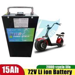 72V 15Ah Lithium Ion Battery with BMS for Citycoco X7 X8 X9 Harley Scooter Bicycle+3A Charger