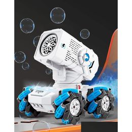 Electric/Rc Car Bubble Gun Rc/Electric Lighting Remote Control Rechargeable Stunt Guns Toys For Kids Christmas Gifts Drop Delivery Ele Dhliv
