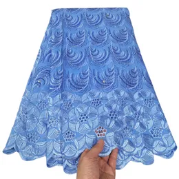 KY-0006 Swiss Voile Lace Fabric 2023 High Quality 5 Yards Newest Cotton Cloth Nigerian on Sale Formal Dresses for Women Evening Party African Design Style