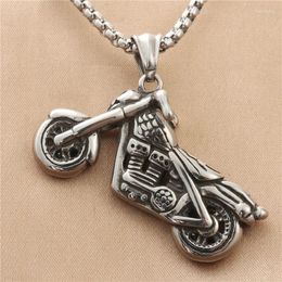 Pendant Necklaces European And American Fashion Jewelry Motorcycle Necklace For Men Retro Accessories Stainless Steel Trendy Women Chain