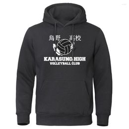 Men's Hoodies Haikyuu Karasuno High School Hoodie Male Round Neck Hip Hop Tracksuit Outdoor Loose Classic Comfortable Clothes For Men