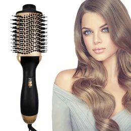 3 In 1 Hair Dryer Brush Blow Dryer Brush Styles Dryer & Volumize 1000W Blow Dryer Hot Air Brush For All Hair Types Electric Hair Straightener Curler Comb