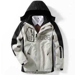 Men's Jackets Men Women Winter 3in1 Detach Camp Fish Hike Trekking Climb Ski Jackets Waterproof Breathable Oversized 8XL Male Girl Fleece Coat J230811