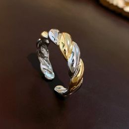 Wedding Rings KAITIN Contrasting Colour Adjustable Ring Fashion Temperament Design Sense Metal Gold Plating Jewelries