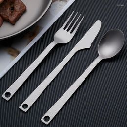 Dinnerware Sets Pure Titanium Cutlery Set Home Outdoor Camping Mildew Knife Fork Spoon And Chopsticks