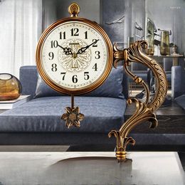Table Clocks Vintage Pendulum Nordic Living Room Modern Creative Bedrooms Large Hogar Y Decoracion Retro Decor