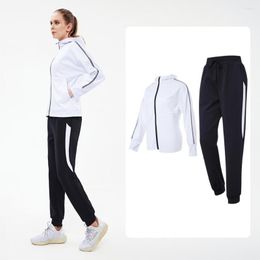 Running Sets Vansydical 2023 Women Tracksuit Outfits Autumn Winter Training Suits Hooded Jackets Sweatpants Outdoors Sportswear