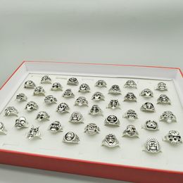 20/30/50 pieces per piece male and female ghost head rings hip-hop retro skull head religious alloy rings wholesale and mass sales punk style