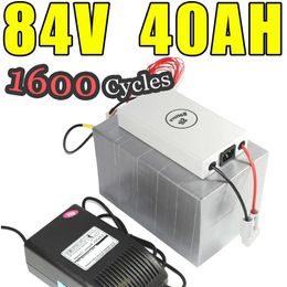84v 40ah lifepo4 battery for electric bicycle battery pack scooter ebike 3000w