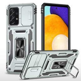 Phone Cases For Samsung Galaxy S23 FE S23 S22 S21 Plus Ultra S20 FE S10 S Series Car Mount Ring Holder Kickstand Slide Camera Lens Protection Shockproof Back Cover