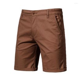 Men's Shorts 2023 Summer Solid Casual Men High Quality Business Social Elastic Waist Classic Beach Fashion Style