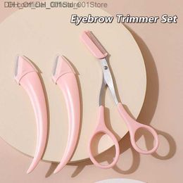 Eyebrow shaver eyebrow trimming scissors women's beauty products eyebrow scissors with comb stainless steel beauty and makeup tools Z230814