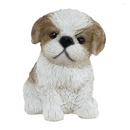 Garden Decorations 1pc Dog Shaped Statue Resin Figurine Adornment Adorable